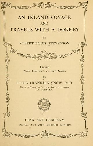 Robert Louis Stevenson: An inland voyage and Travels with a donkey (1911, Ginn and company)
