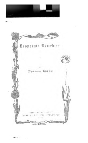Thomas Hardy: Desperate remedies (1998, Penguin Books)